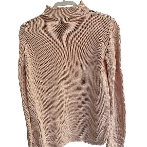 Eddie Bauer Light Pink Cotton Blend Long Sleeve Sweater Sz M - Picture 2 of 7